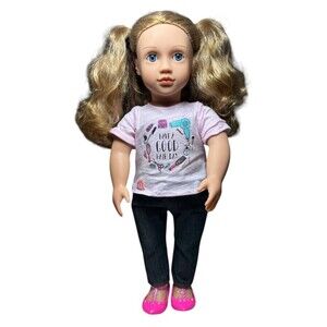 Our Generation Sabrina 18" Hair Stylist Doll Eyes Open & Close Movable Arms Legs